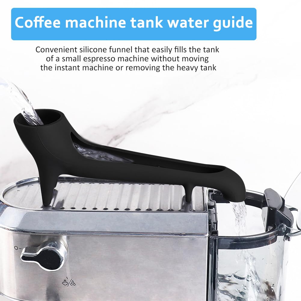 Coffee Machine Water Tank Access Funnel for Espresso Machine,Espresso Long Funnel with Water Tank at The Back for Coffee Maker,Long Waters Spout for All Flat Top Coffe Machines