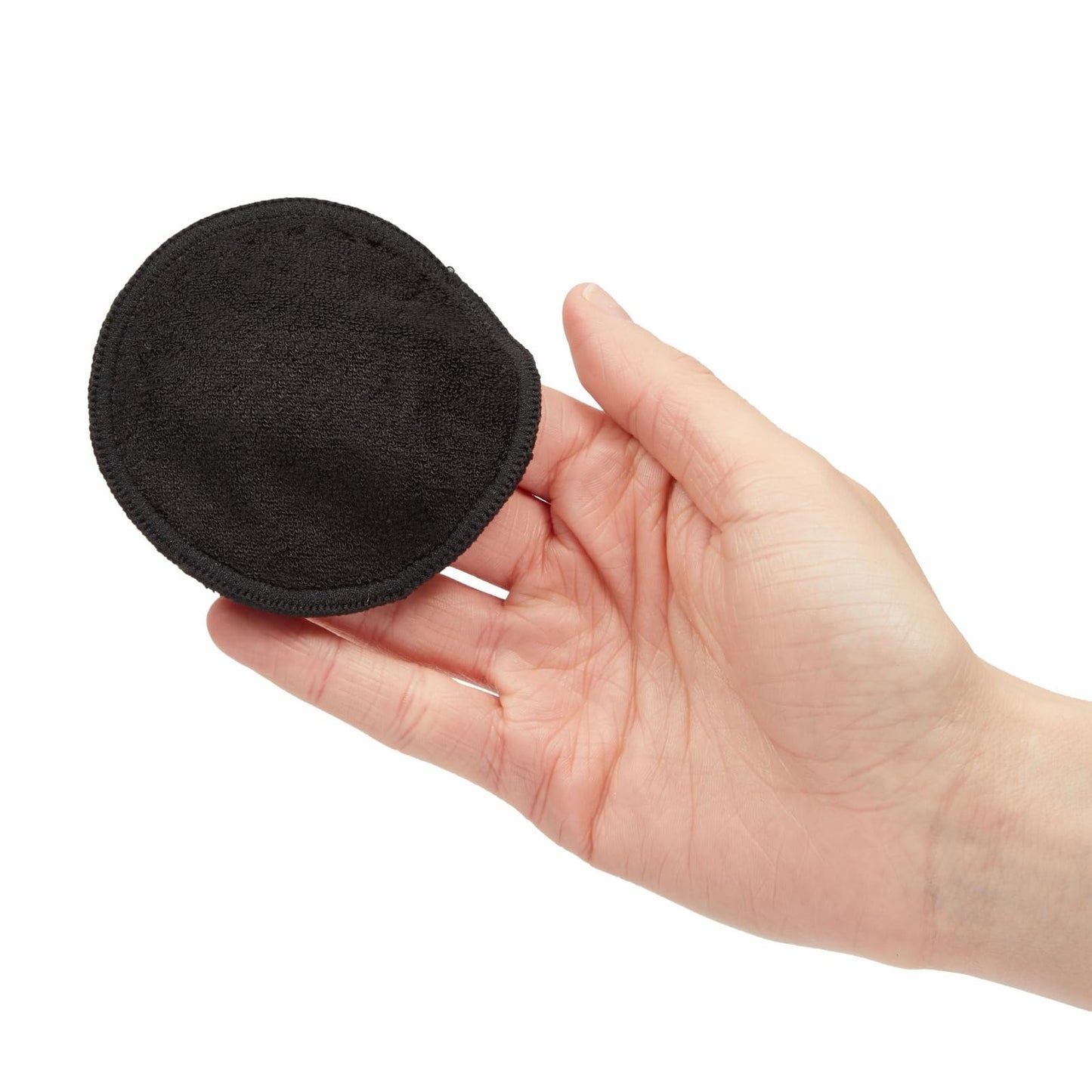 18 Pack Reusable Cotton Rounds for Makeup Removal with Bamboo Holder and Mesh Storage Bag (Black)