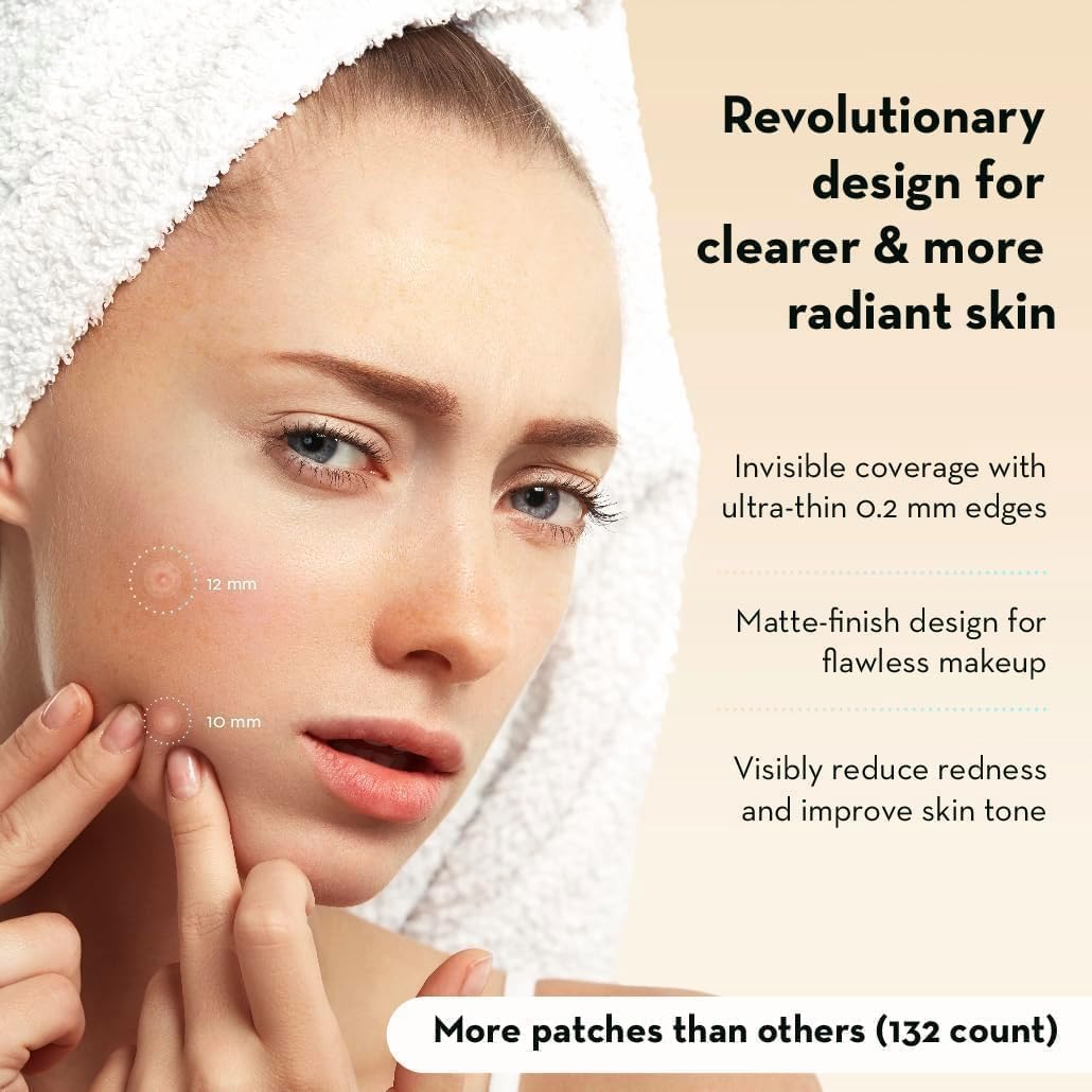 LE GUSHE Korean Pimple Patches for Face (132 Dots) - Hydrocolloid Acne Patches with Tea Tree Oil - Invisible Zit Stickers - Dermatologist Tested - Korean Skin Care