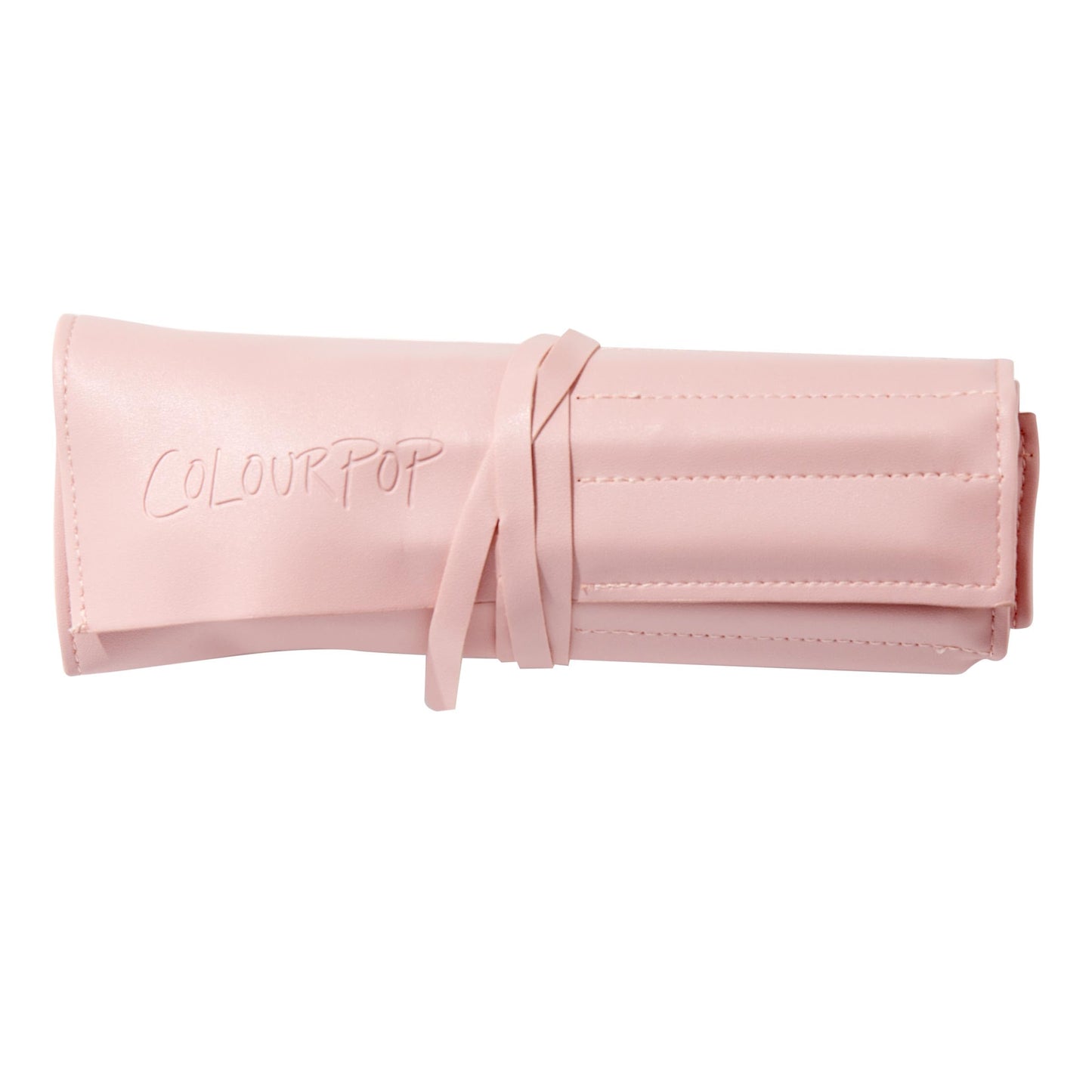 ColourPop Smoke 'N Roses Brush Roll Face & Eye Brush Set - Face & Eye Makeup Brush Set - Made with Luxe Synthetic Vegan Bristles - Includes Holder (14 Count)