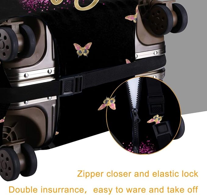 Travel Suitcase Protector Light skin african american Elastic Protective Washable Luggage Cover With Concealed Zipper Suitable For 18-32 Inch(L (for 25--28 inch luggage))
