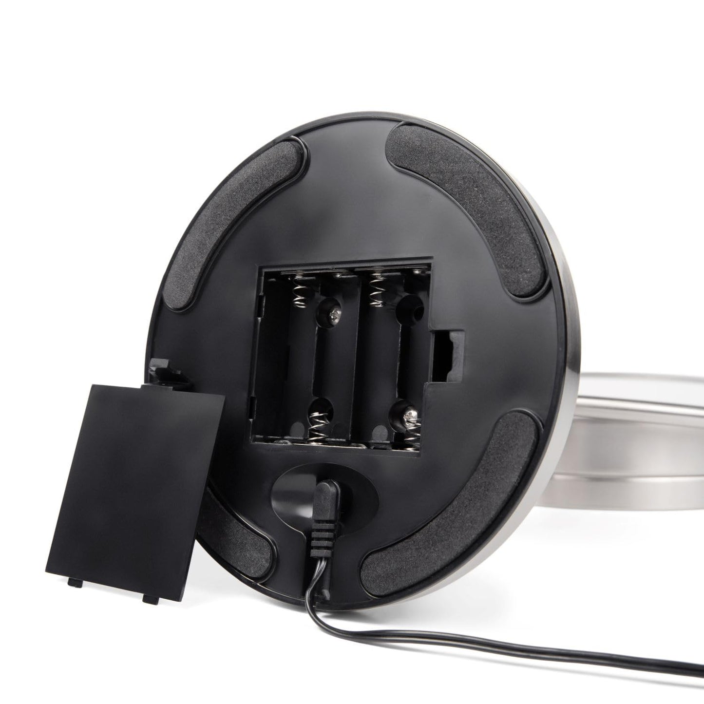 JERDON Lighted Tabletop Mirror with 10X/1X Magnification - Black Makeup Mirror with Multiple Light Settings - 8.5-Inch Diameter Vanity Mirror - Model JS8510BK