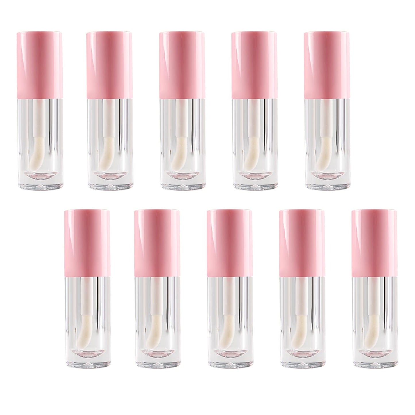 MOCIKE 10PCS Empty Lip Gloss Tubes, 6ml Pink Containers With Thick Wand for DIY Making