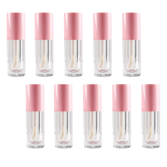 MOCIKE 10PCS Empty Lip Gloss Tubes, 6ml Pink Containers With Thick Wand for DIY Making