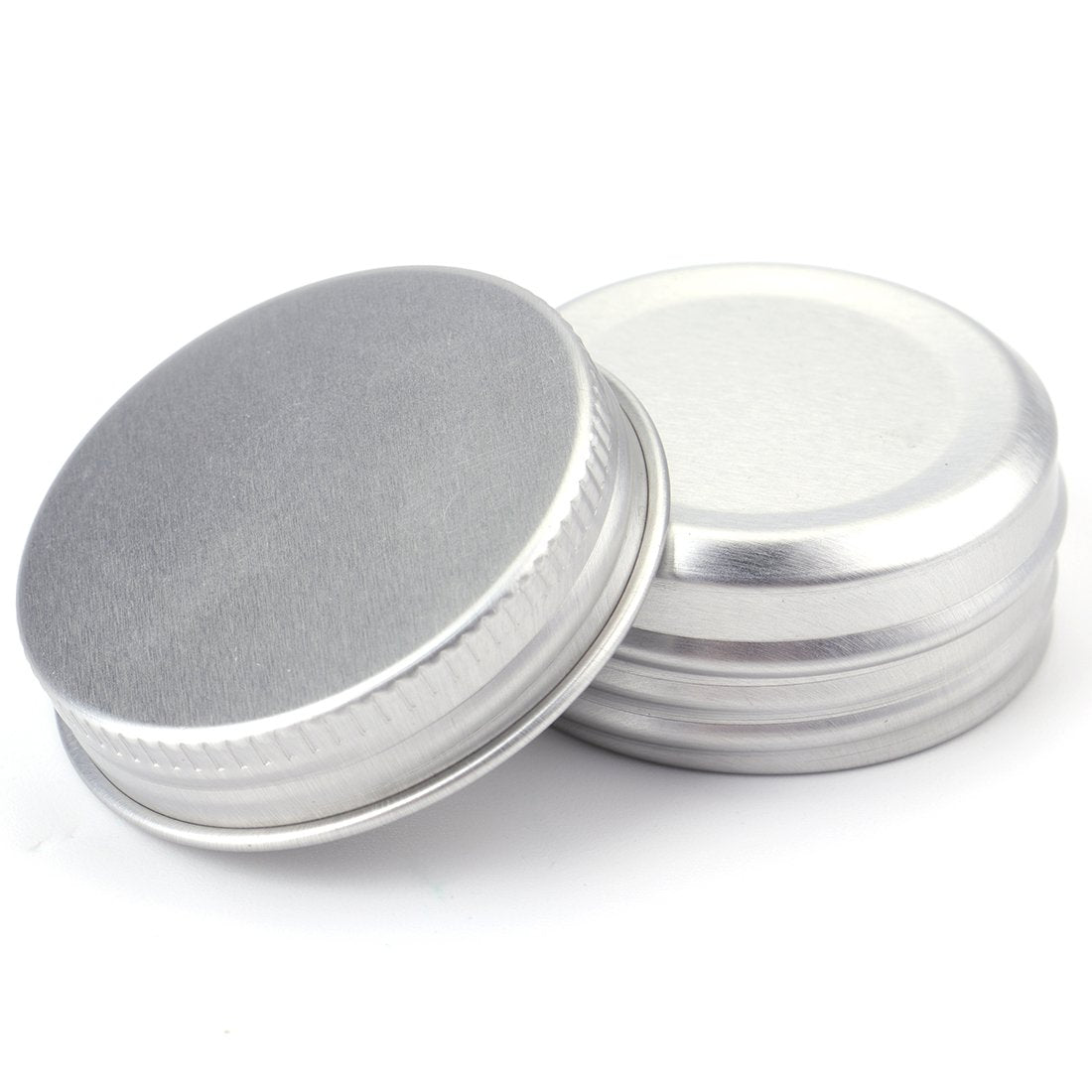 Tosnail 48 Pack Mini Round Aluminum Tins, 0.5 OZ 15 ML Lip Balm Container with Screw Thread Lid, Empty Spice & Travel Tin Storage Jars