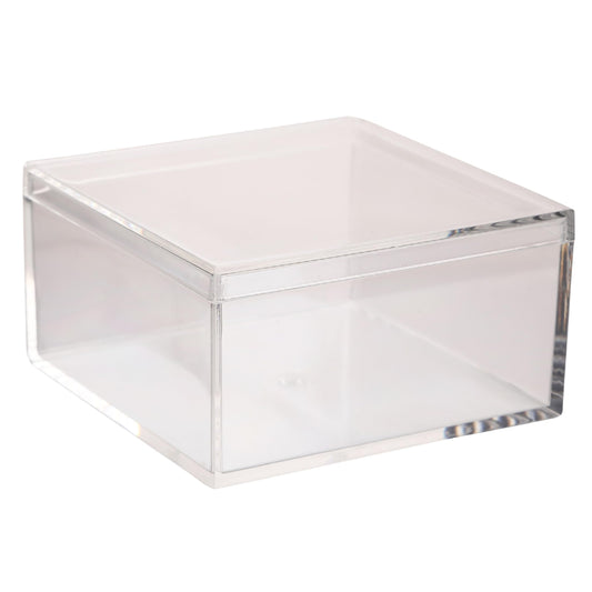 LOVPLAY Acrylic Display Box Large Clear Box with Lid Plastic Square Cube Containers Storage Box for Candy