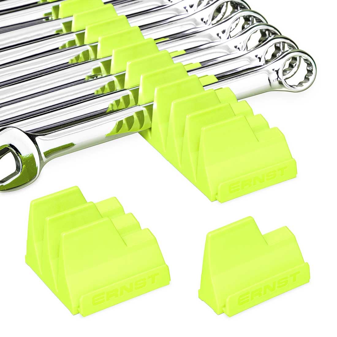 Ernst Manufacturing Wrench Pro - Modular Wrench Organizer for 40 Wrenches (Hi-Viz) Patented - Made in the USA