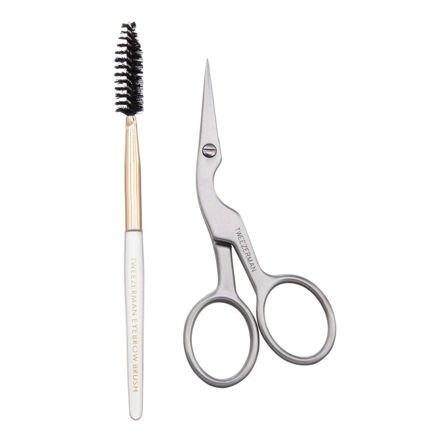 Tweezerman Stainless Steel Eyebrow Shaping Scissors and Brush Set