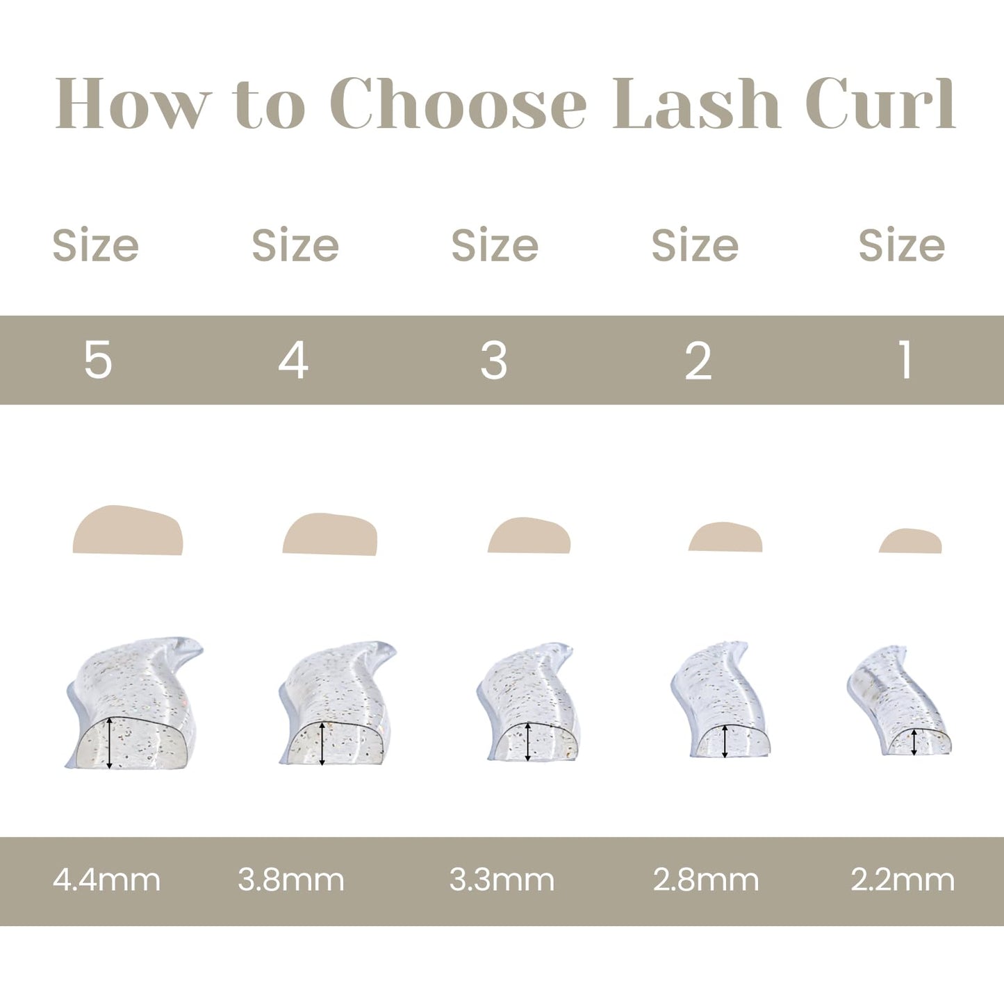 Libeauty Lash Lift Rods, Korean Glueless Lash Lift Pads, Designed for Open-Eye Eyelash Lift, Self Adhesive Eyelash Perm Rods, Eyelash Lifting Tools & Supplies, 5 Sizes Clear