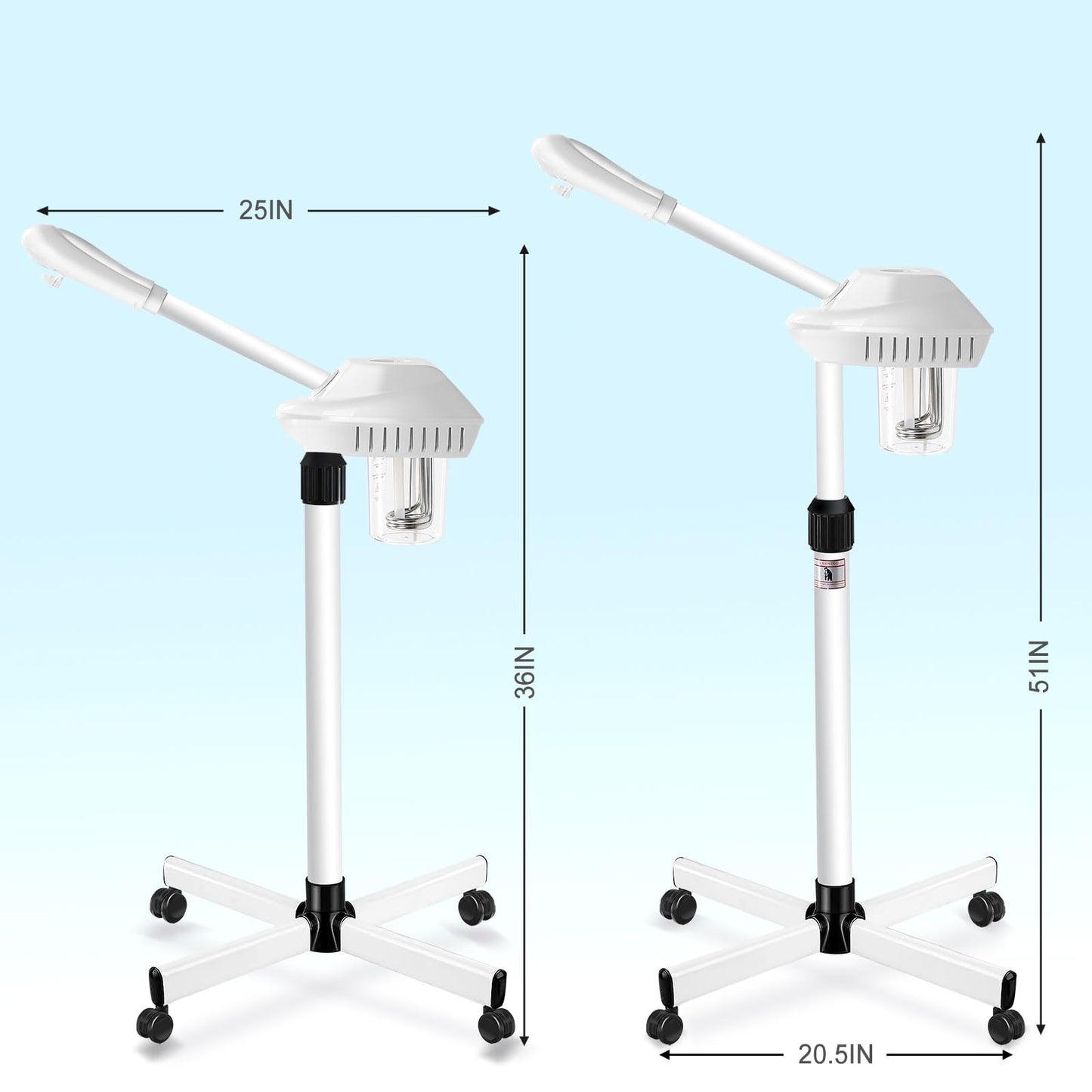 Chetunju Professional Facial Steamer for Atomization Humidifier Atomizer, Adjustable Height and Angle, Face Steamer Clean Skin Firming Pores and Moisturizing Suitable for a Beauty, Spa, at Home