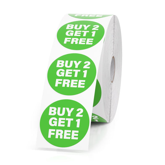 Anobell Buy 2, Get 1, Labels Stickers 1000 Pcs Vinyl Waterproof 1.5 Inch