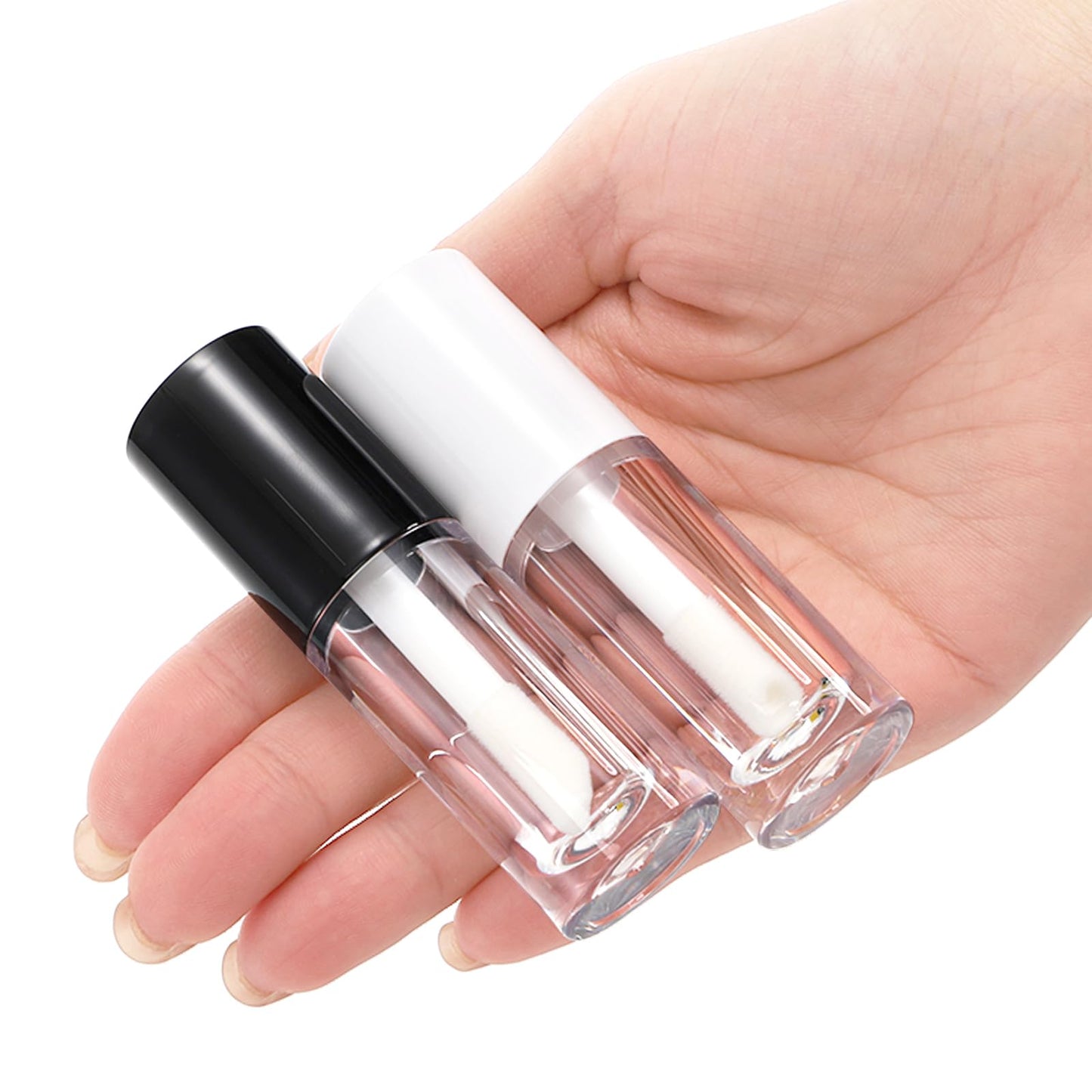 DEAYOU 20 Pack Lip Gloss Tubes, 6ml Empty Lipgloss Containers with Wand and Rubber Insert, Clear Refillable Plastic Lip Balm Bottles for Travel, DIY Makeup, Lipstick Samples, Lip Gloss Making Kit