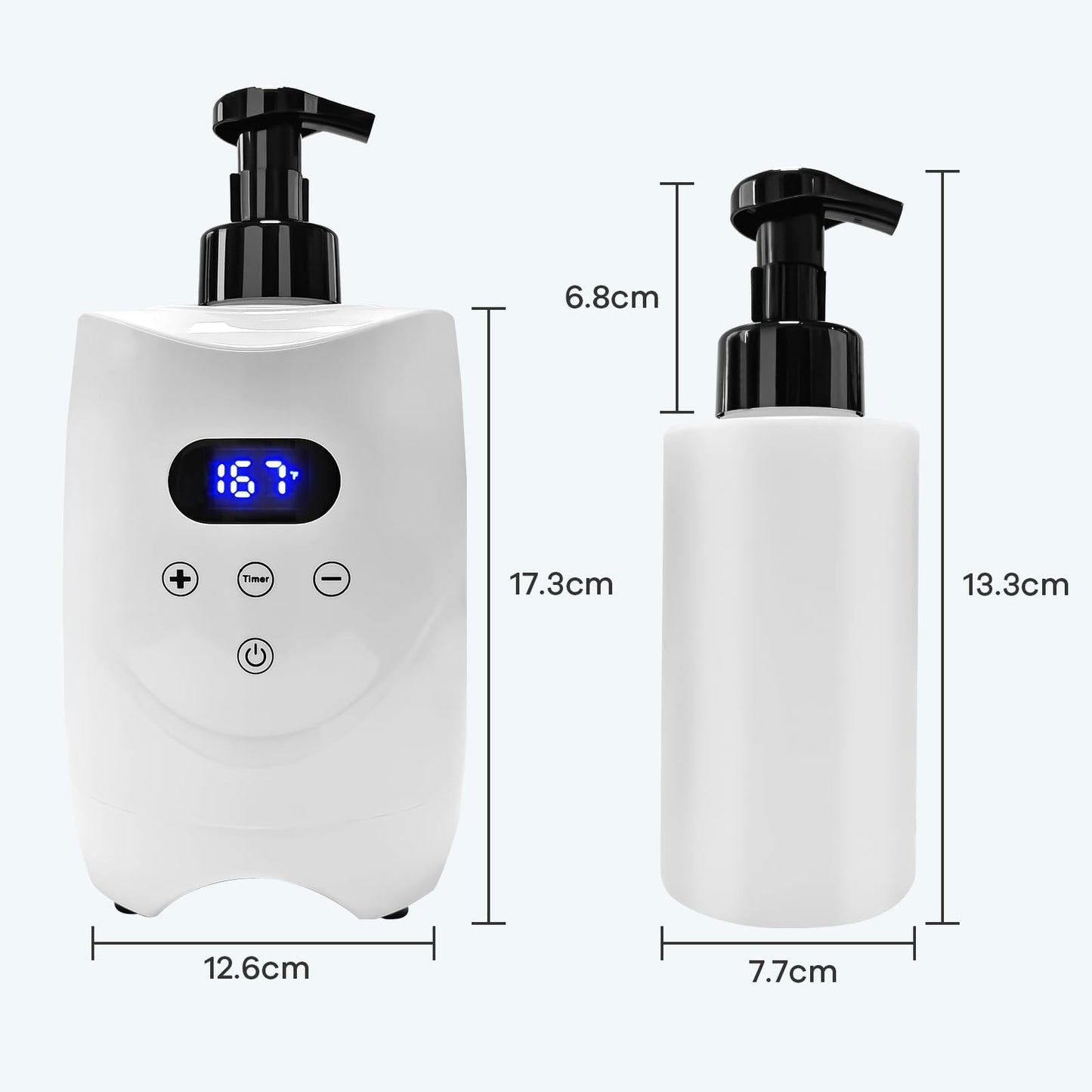 BACTIBLAST Hot Lather Machine for Shaving Professional Lather Maker for Men Face Shaving with 2 * 500ml Foam Bottle Large Capacity Shaving Foam Machine Warmer for Home Salon Barber Shop