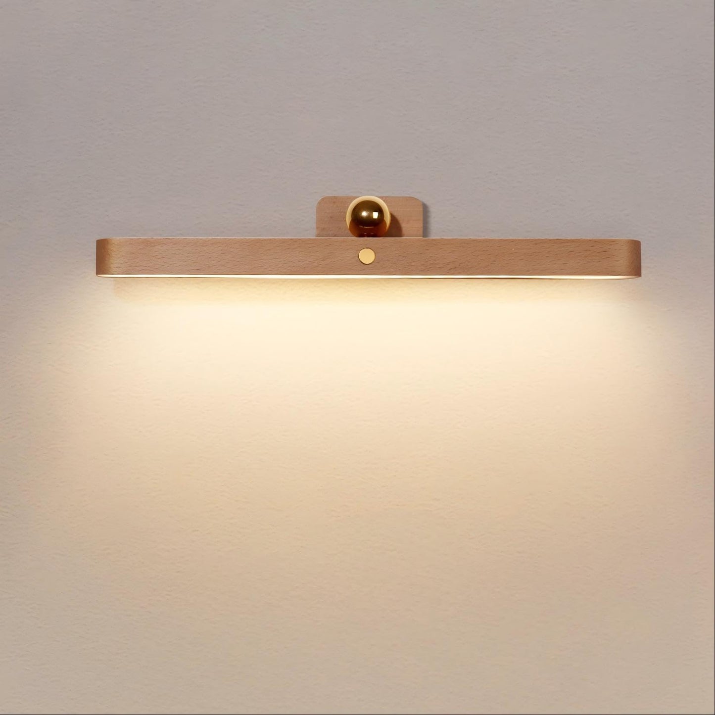 HBGFHG Led 360° Rotatable Magnetic Battery Operated Wall Lights USB Rechargeable Dimmable Led Vanity Night Light for Reading Light, Makeup Light and Household Lighting (Brown 1PCS)