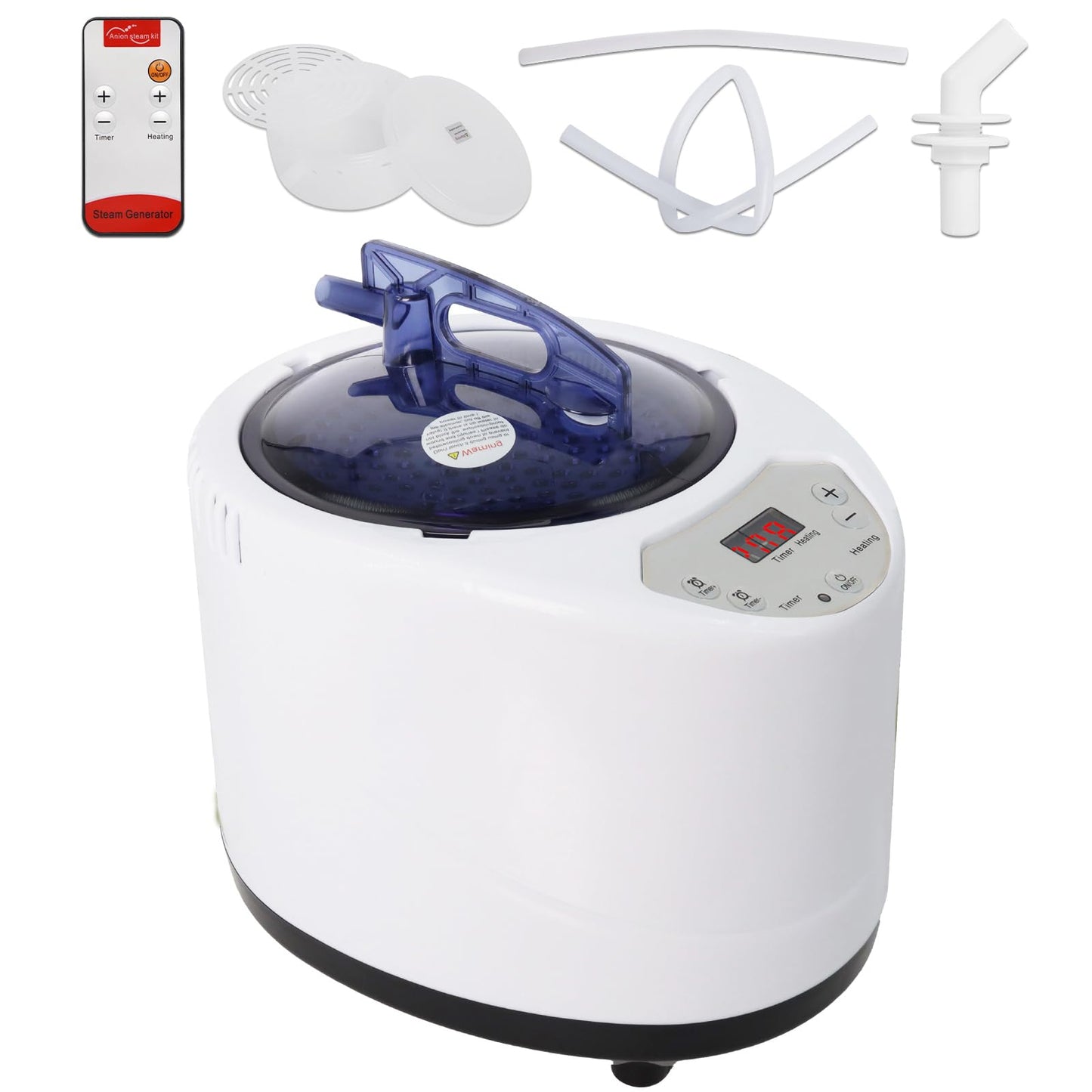 Femitu Sauna Steamer Machine 2.6L 1000W, Steam Generator for Sauna, Portable Sauna Steamer with Remote Control for Home SPA Body Relaxation Shower, Adjustable Steam Settings