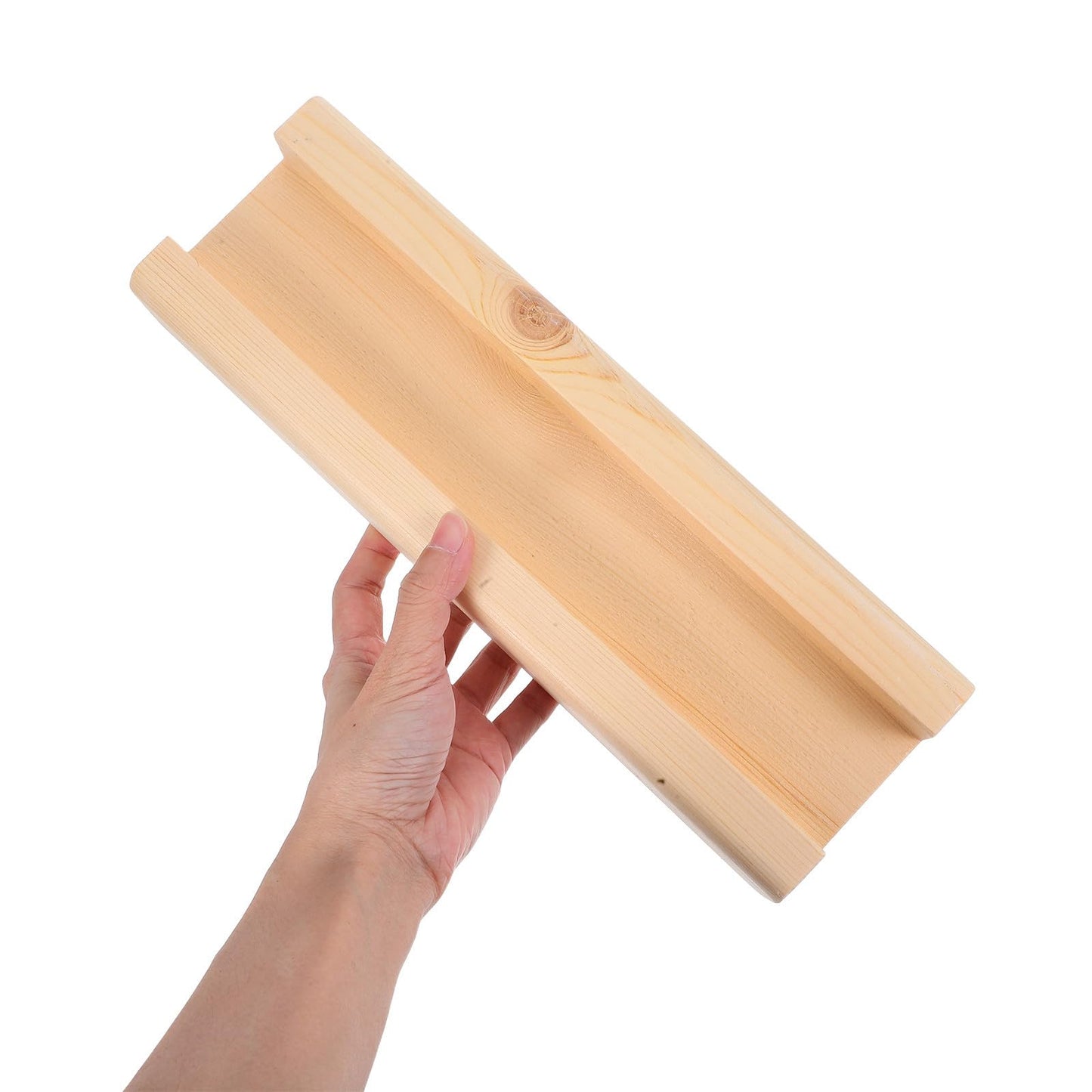 NULYLU Wooden Painting Stand Base Movable and Spacesaving Solution with Non-slip Design, Beige Solid Wood Display Stand for Interior Decor and Wall Placement with Luxurious Modern Style