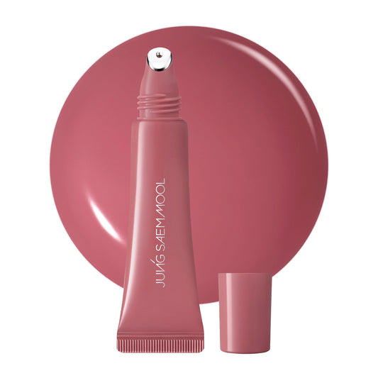 JUNG SAEM MOOL LIP-PRESSION Metal Serum Gloss | Hydrating Tinted Lip Balm with a Hygiene Precision Metal Applicator & Serum Infused Ingredients, Korean Lip Plumper Gloss (Rose Doze)