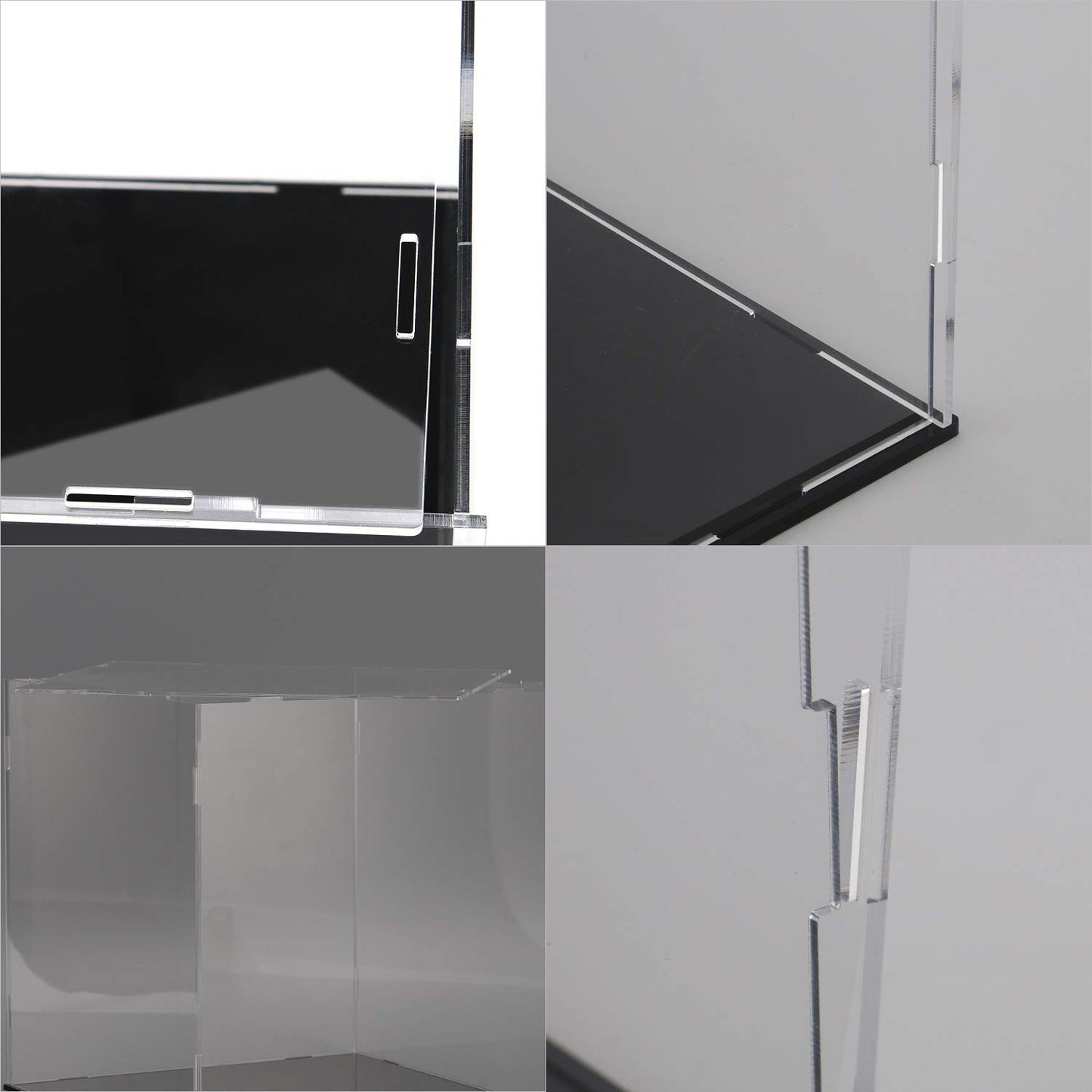 Evron Display Case for Collectibles Assemble Clear Acrylic Box Alternative Glass Case for Display Action Figures Home Storage & Organizing Toys (5.5x5.5x9.5 inch; 14x14x24 cm)