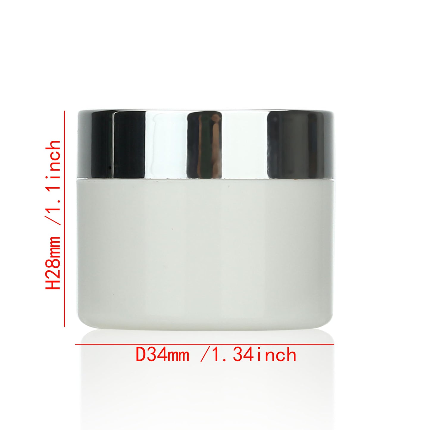 COSIDEA 24pcs 5g Empty Round plastic lip balm jars white pot for refill cream with silver cap and self-seal pad