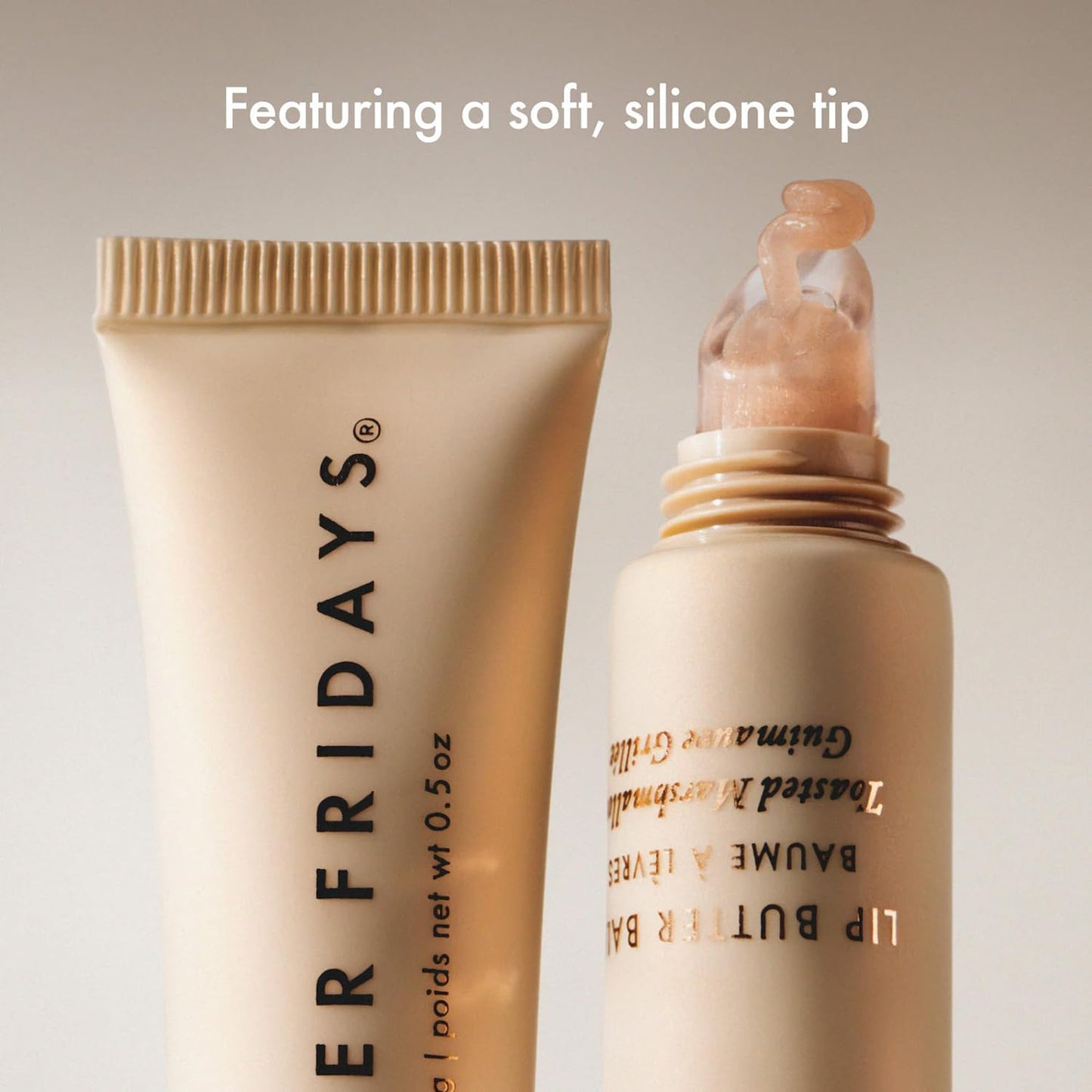 Summer Fridays Lip Butter Balm - Moisturizing Lip Gloss for Instant Shine + Sheer Color - With Nourishing Shea Butter - Everyday Makeup + Skin Care Summer Essentials - Toasted Marshmallow (.5 Oz)