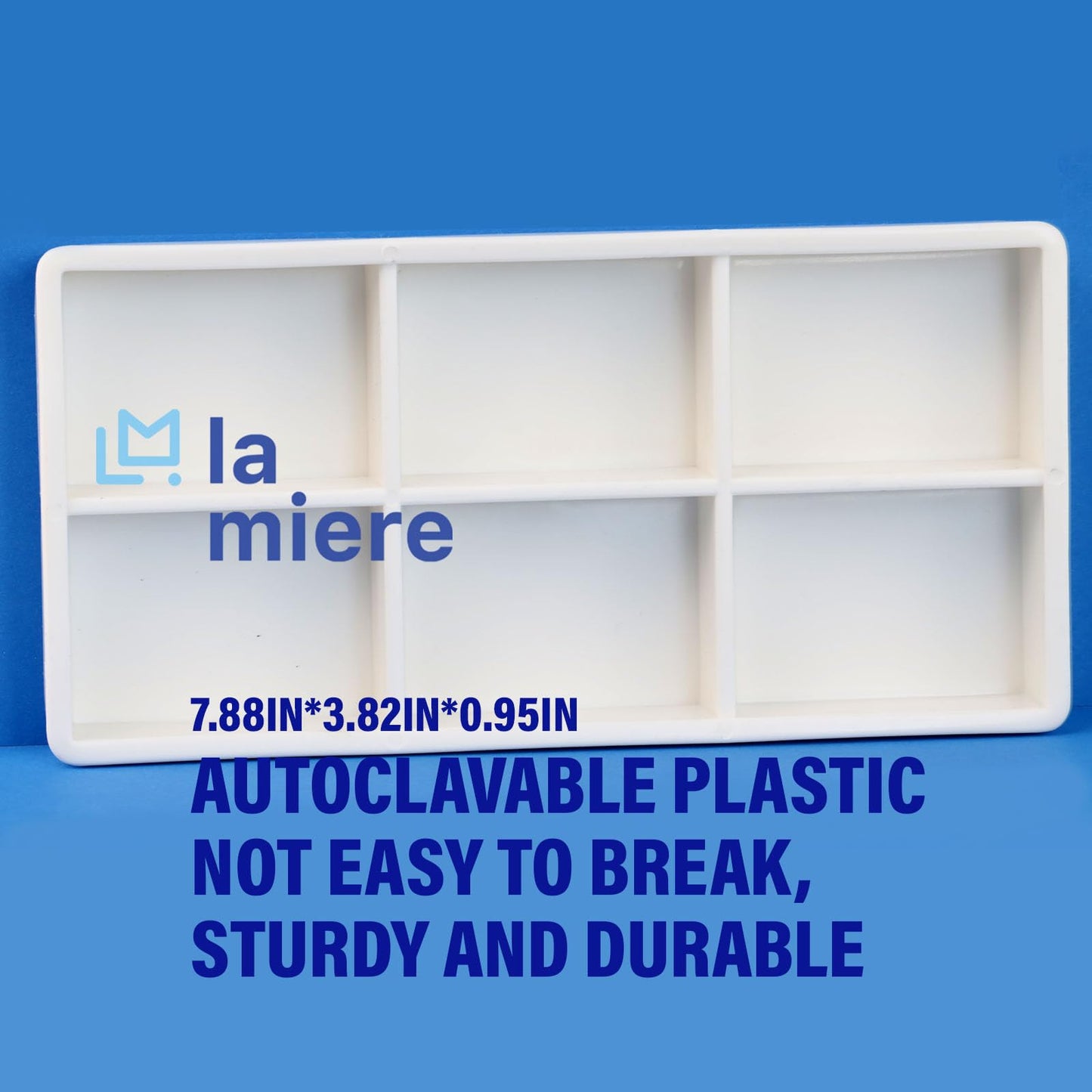 LA MIERE White Instrument Tray & Drawer Organizer, Autoclavable Dental Tray Holder, Warp-Resistant & Easy Clean – 6 Sizes