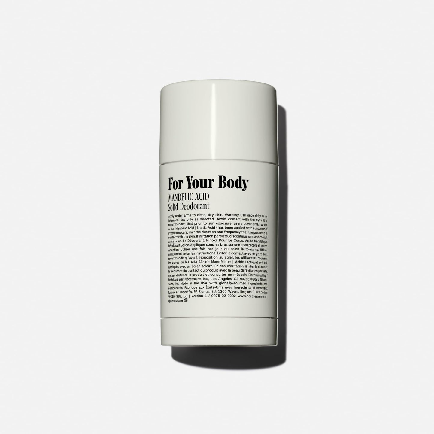 Nécessaire The Deodorant Hinoki | Natural Aluminum Free Deodorant For Women & Men. Extra Strength Treatment with Mandelic Acid. Free of Baking Soda, Ozokerite & Parabens (75 g/2.5 oz)