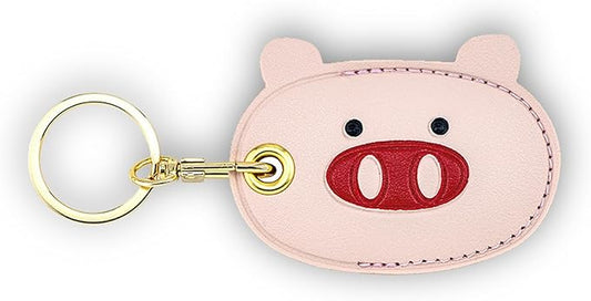 Leather Keychain Case Holder Compatible with Apple AirTag, GPS Airtag Keychain Finder Tracker with Key Ring, Anti-Scratch Protective Air Tag Cover