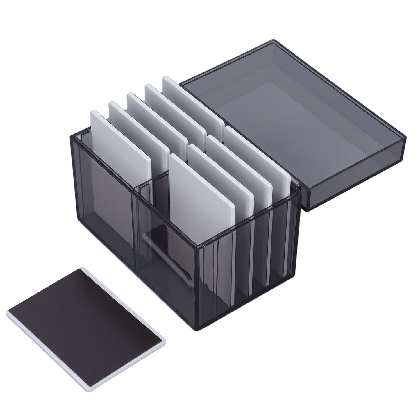 FOSA 10 Layers Acrylic Eyelash Storage Box, Magnetic Bottom Extension Grafting Tool with False Eyelashes Pallet Holder for Beauty Salons and Lash Enthusiasts