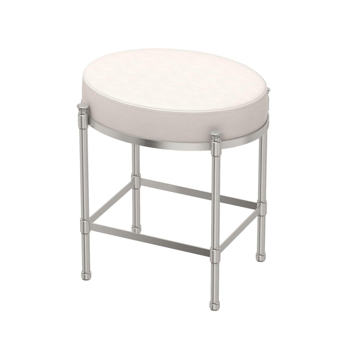 Gatco 1359 Oval Vanity Stool, 19.5" H, Satin Nickel