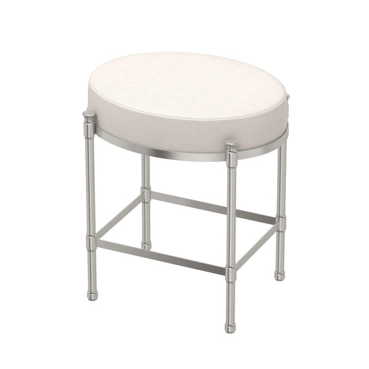 Gatco 1359 Oval Vanity Stool, 19.5" H, Satin Nickel
