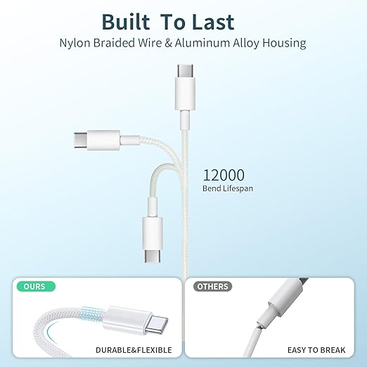 3 in 2 Charger Cable for Apple Watch, Fast Phone Watch Charger USB C Multi Fast Charging Cable Compatible with iWatch Ultra/SE/10/9/8/7/6/5/4/3/2/1 & iPhone 16/15/14/13/12,6ft (Pink)