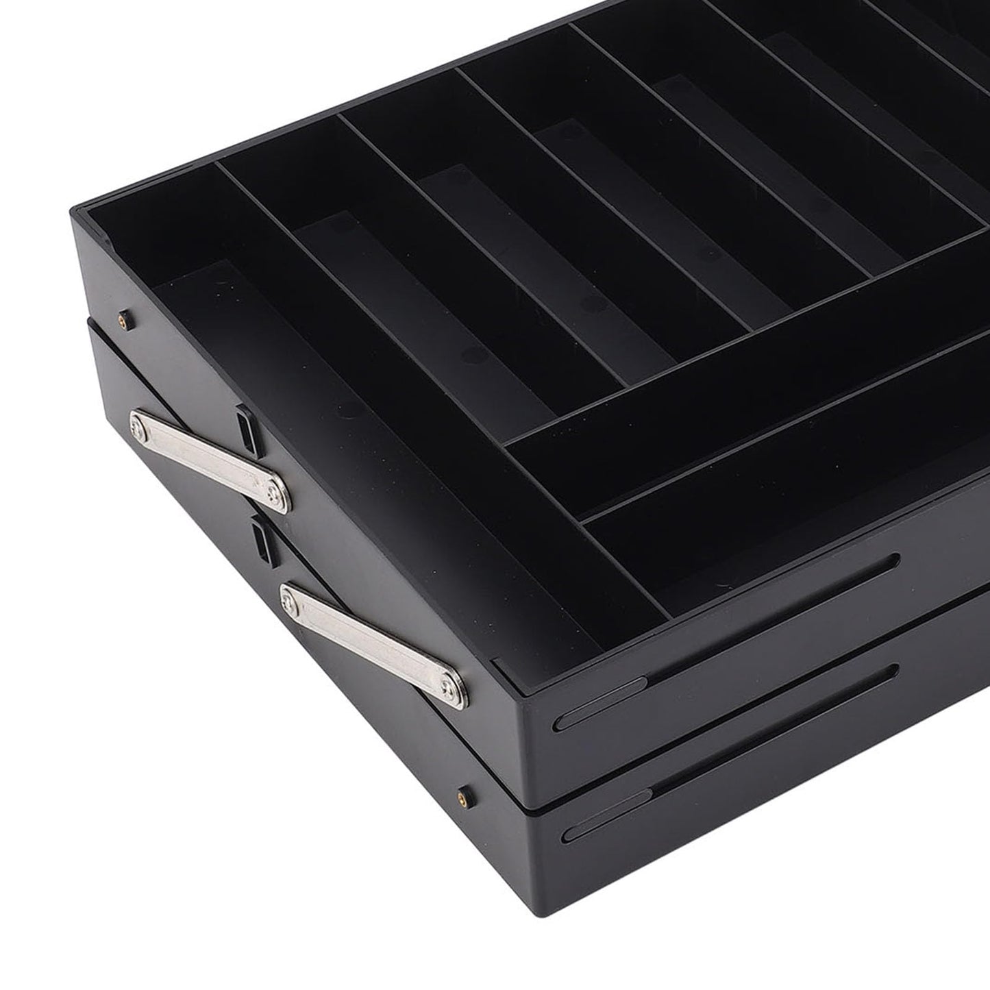 Extra Large and High Drawer Organizer, 2 Tier Smart Expandable Desk Organizer, Multi Level Junk Drawer Organizer for Makeup, Jewelry, Desk, Office Drawers (Black)