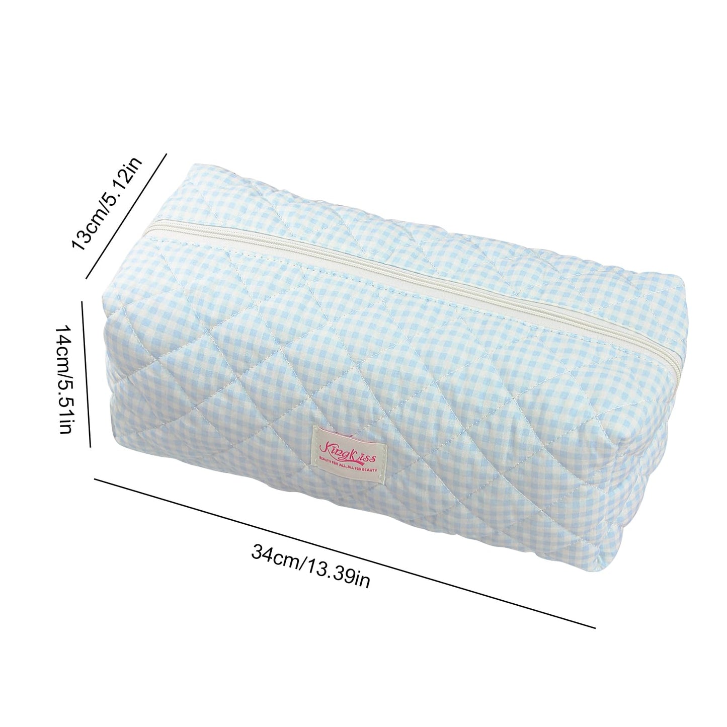 CEUTNIZ Hair Tools Travel Bag Compatible for Dyson Airwrap Cute Floral Hair Tools Organizer Case for Shark Flexstyle (Blue Plaid)