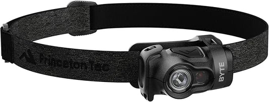 Princeton Tec Byte Multi-Mode Multi-Beam IPX4 Water Resistant LED Headlamp with 200 Lumens for Hiking, Backpacking, Camping, Running, Power Outages, and Safety Preparedness, Black