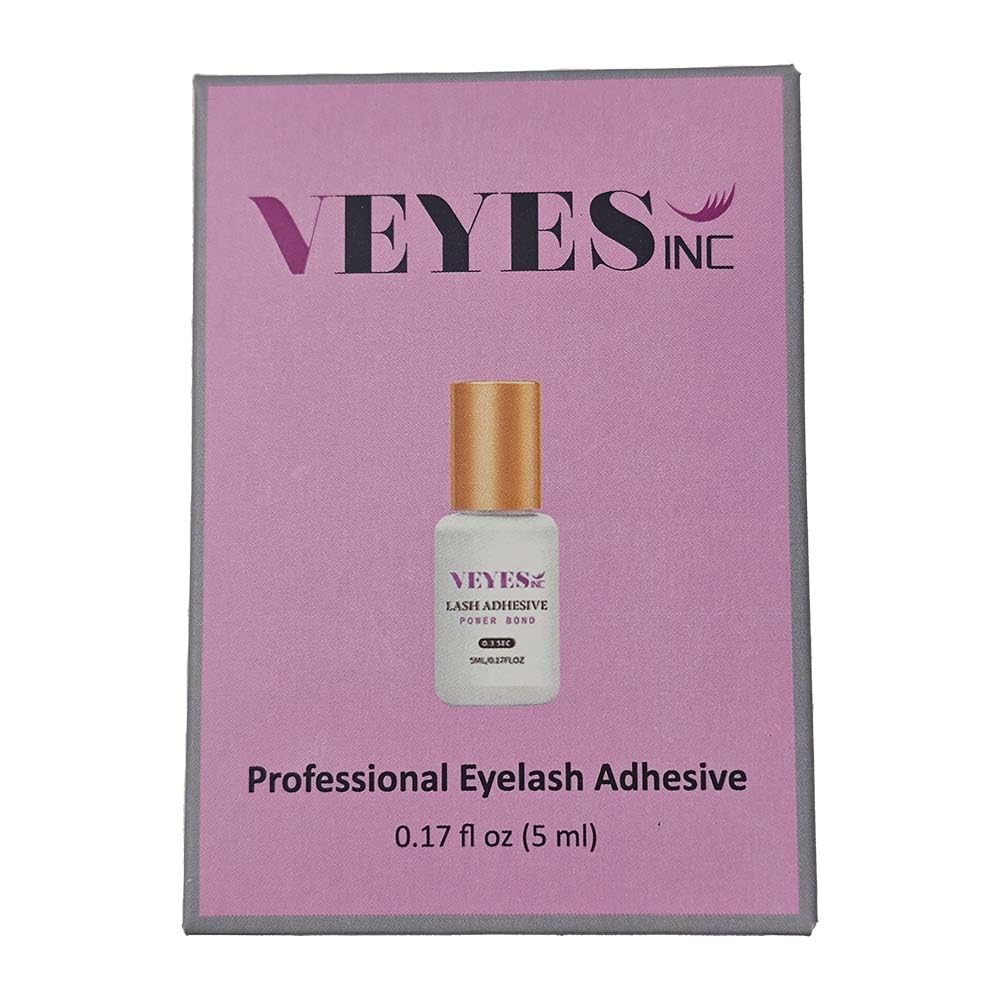 VEYES INC Eyelash Extension Glue 0.3 Sec Drying Up to 8 Weeks Retention Black Lash Adhesive Salon Use for Lash Tech 0.17 fl.oz / 5ml