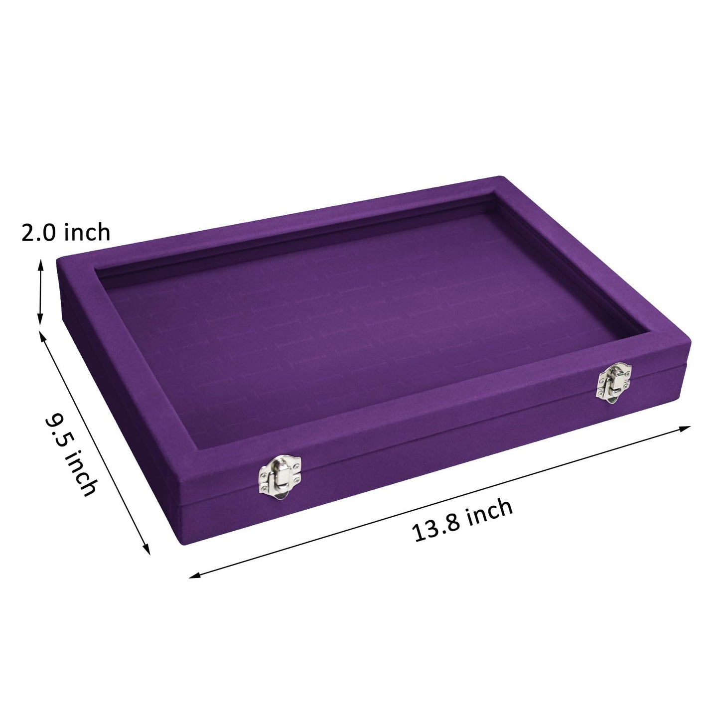 Vicoter Rings Organizer Tray 100 Slot Velvet Ring Earring Storage Box TranSparent Cover Jewelry Store Ring Display Box Jewelry Display Cabinet for Girl Wife Mother