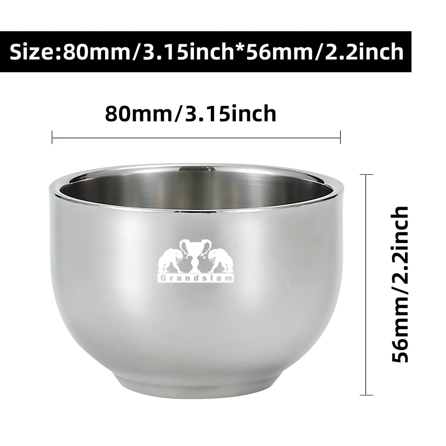 Grandslam Shaving Brush and Bowl Kit for Men, 3 in 1 Shaving Brush Set, Stainless Steel Shaving Bowl and Stand, Shaving Kit for Men