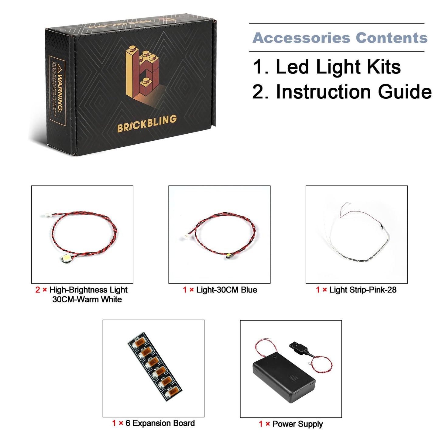 BrickBling LED Lighting Kit Compatible with Lego Mini Sleeping Beauty Castle, Creative Light Compatible with Lego 40720-No Model Included