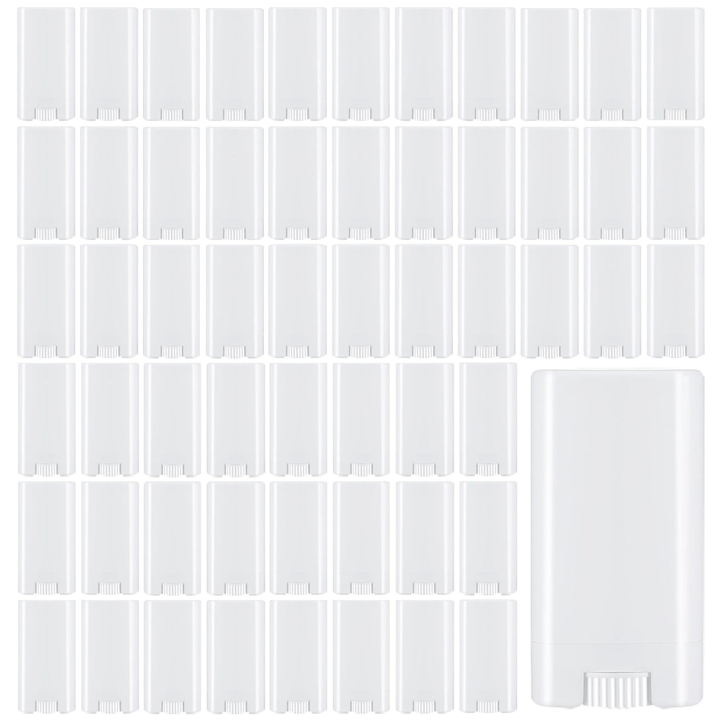 Framendino, 100 Pack 1/2 oz Plastic Empty Deodorant Containers Refillable Tubes Oval Lip Balm