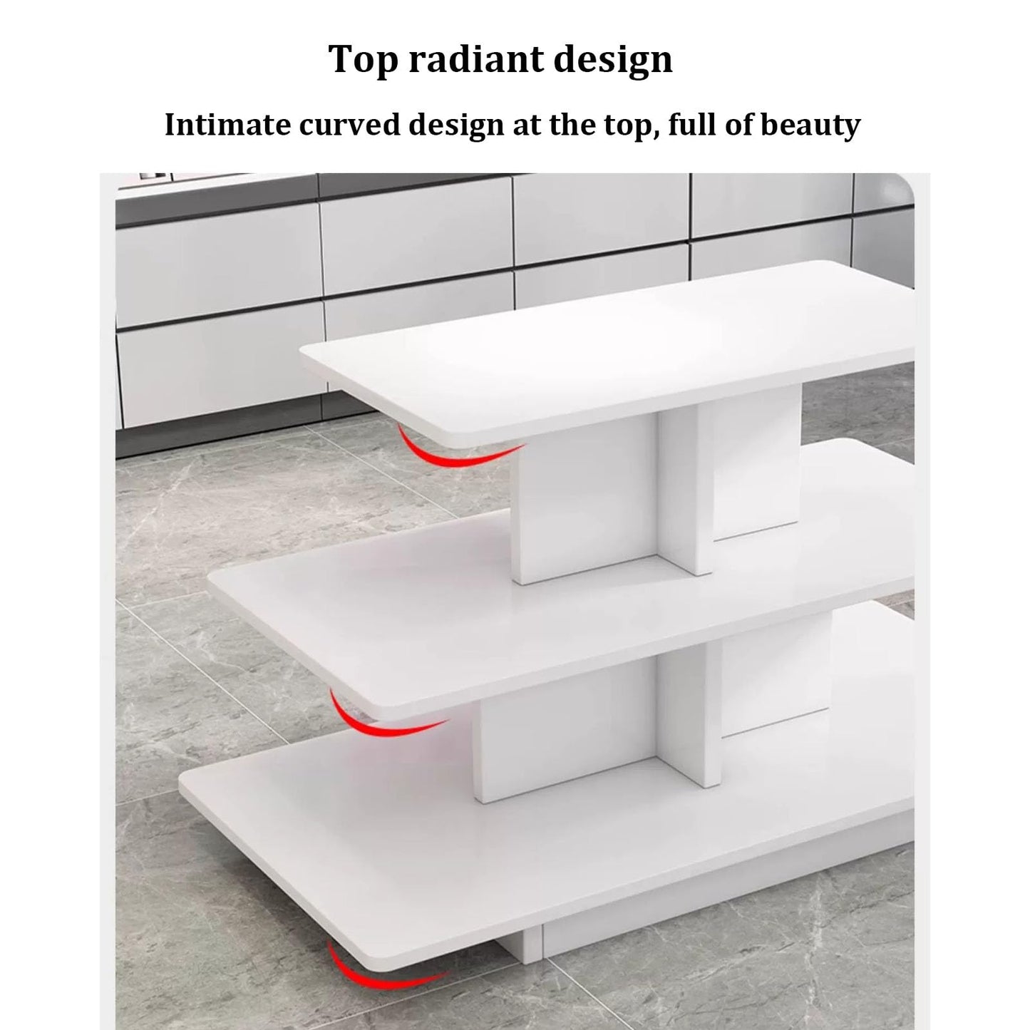 Vanity Organizer Cosmetics Display Cases Holder ，floor Large Island Display Racks Skincare Makeup Storage Organizer ,nail Salon Nail Polish Display Racks， for Skin Care Nail Polish Perfume