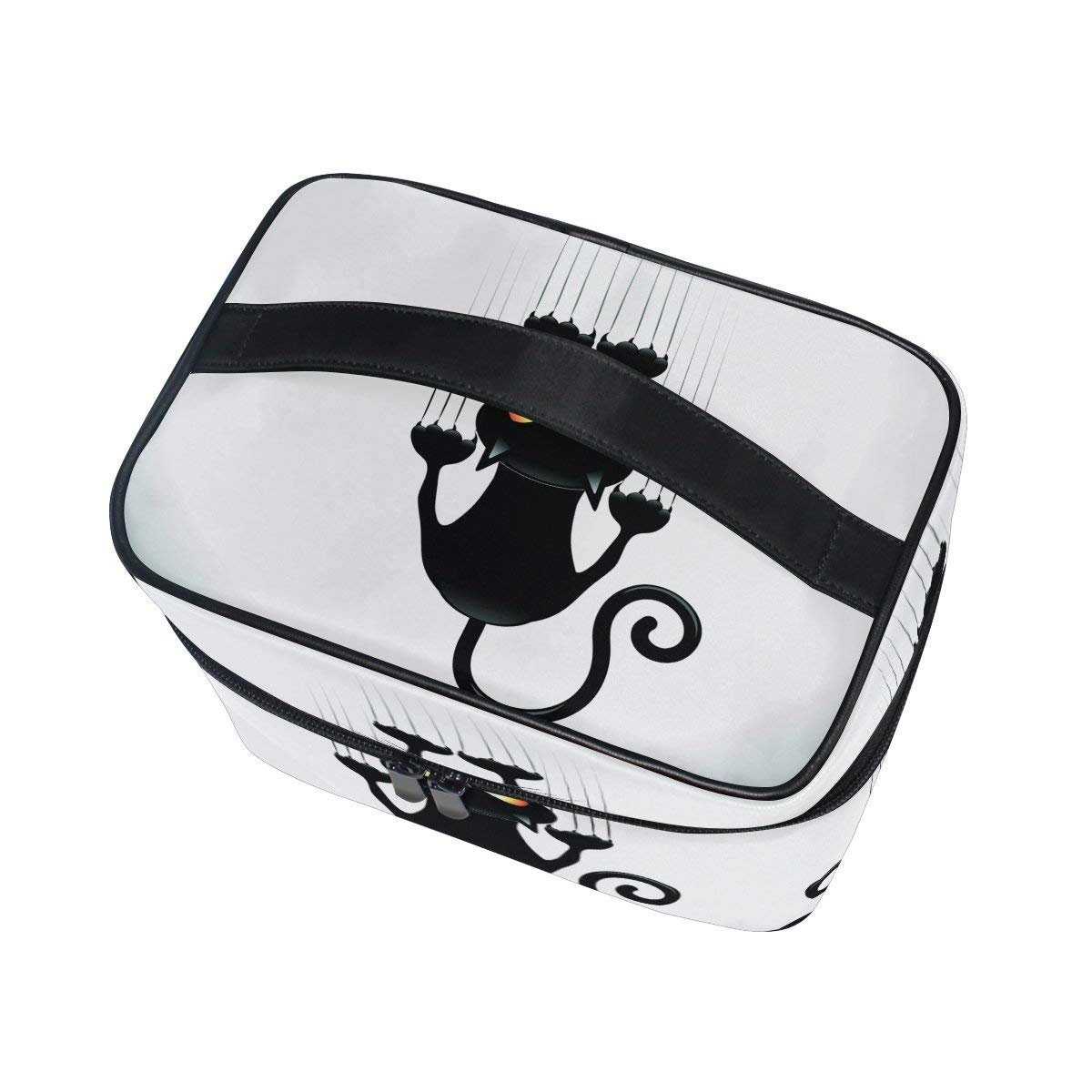 HAUYE Makeup Bag Cat Paw Print Travel Cosmetic Bags Organizer Train Case Toiletry Make Up Pouch