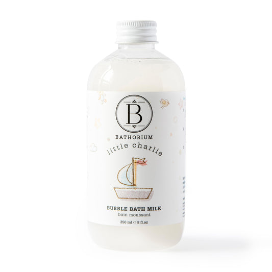 Bathorium Little Charlie Bubble Bath Milk, Gentle & Nourishing for Babies, Enriched with Coconut Milk & Oatmeal, Safe for Sensitive Skin, 8 fl.oz