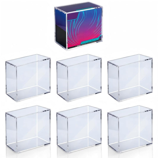 Kisbox 6 PCS ETB Protector Case, 5mm ETB Acrylic Display Case, Clear Ultra Acrylic Boxes for Display Compatible with Elite Trainer Box, Dustproof and Waterproof Display Box