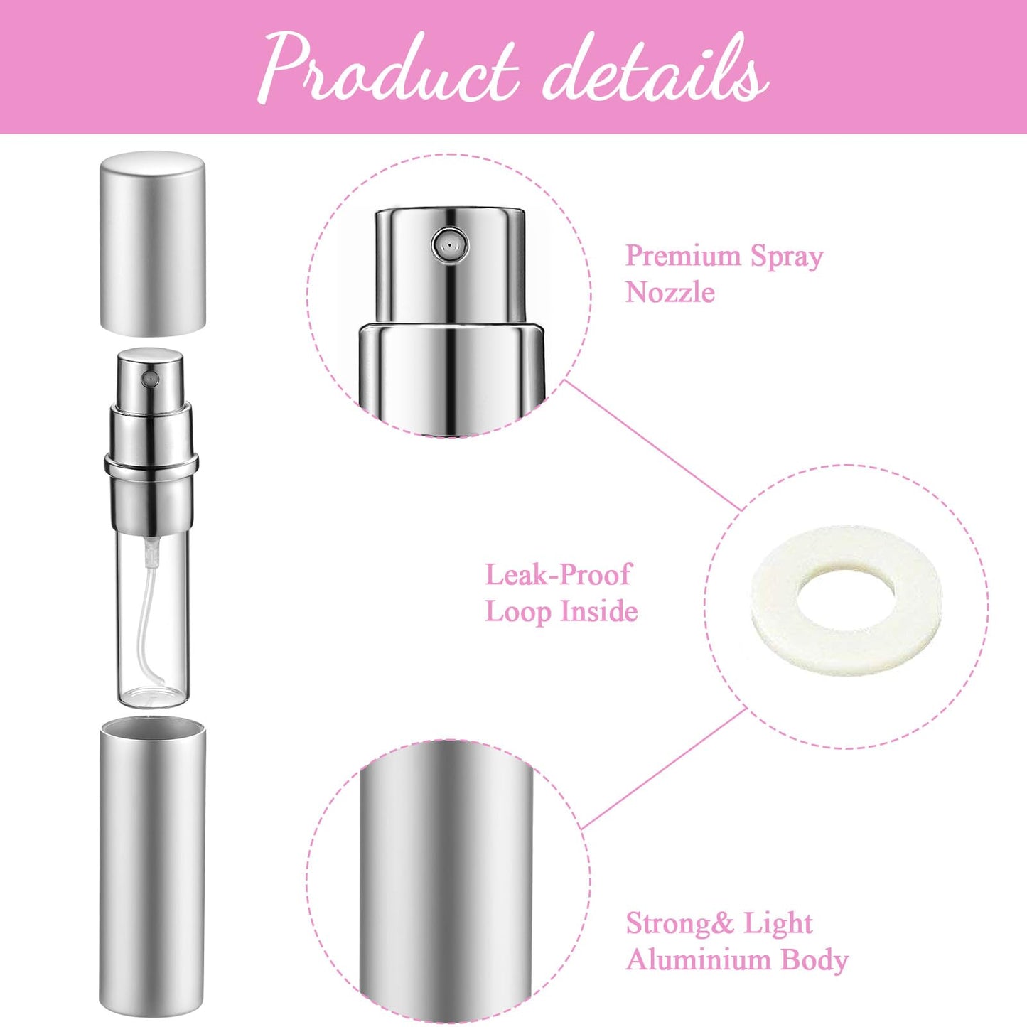 Tessco for you 21 Pcs Atomizer Perfume Bottles 5 ml Mini Atomizer Sprayer for Perfume Bulk Refillable with Pump for Travel Outgoing (Mixed Color)