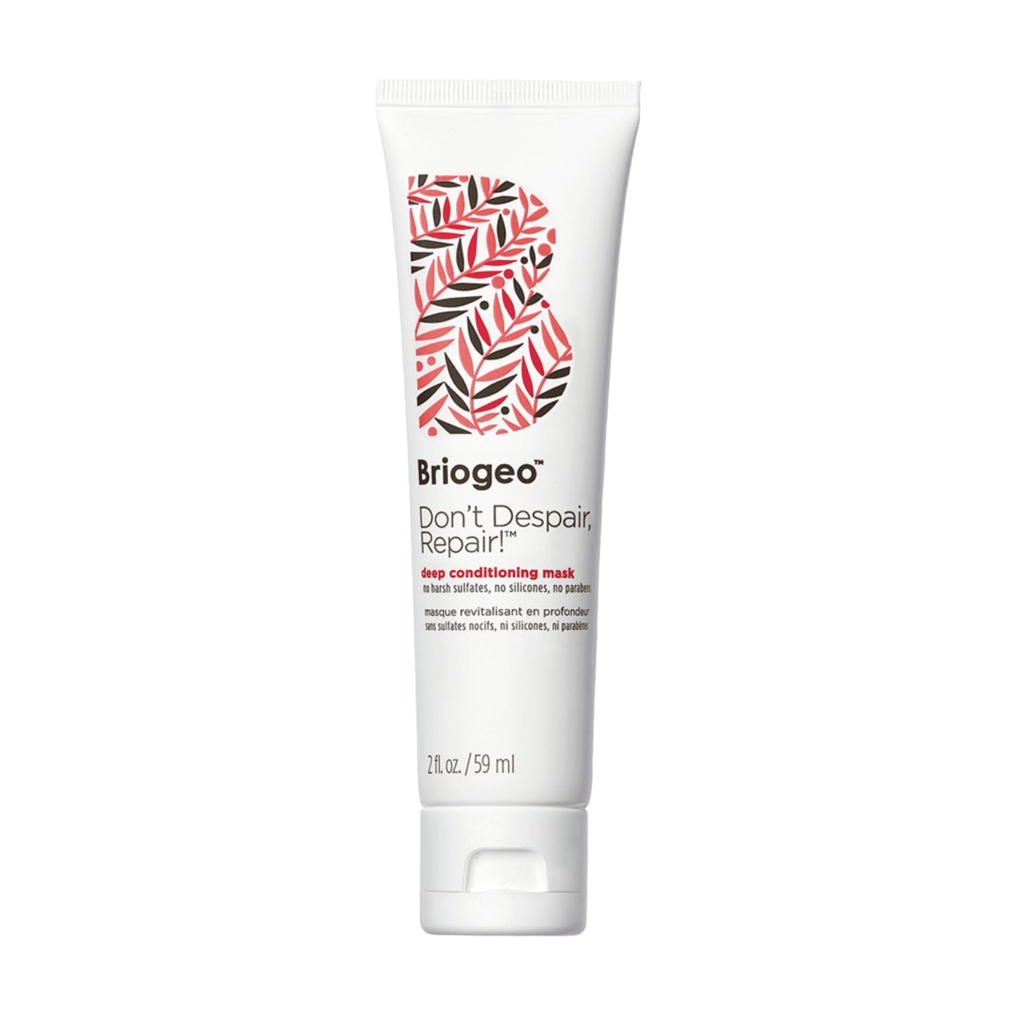 Briogeo Don't Despair, Repair! Deep Conditioning Mask | Protein + Moisture Balance Conditioner for Dry, Damaged, Color-Treated Strands | Vegan & Cruelty-Free | 2 oz