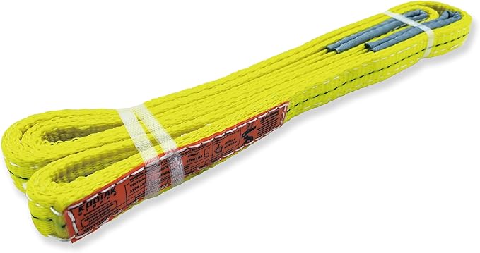 2-Ply Lifting Straps 1”x 4ft Webbing Sling Tree Saver 1Pack Heavy Duty Web Strap Rigging Moving Towing Hoisting Gear KODIAK STRAPS