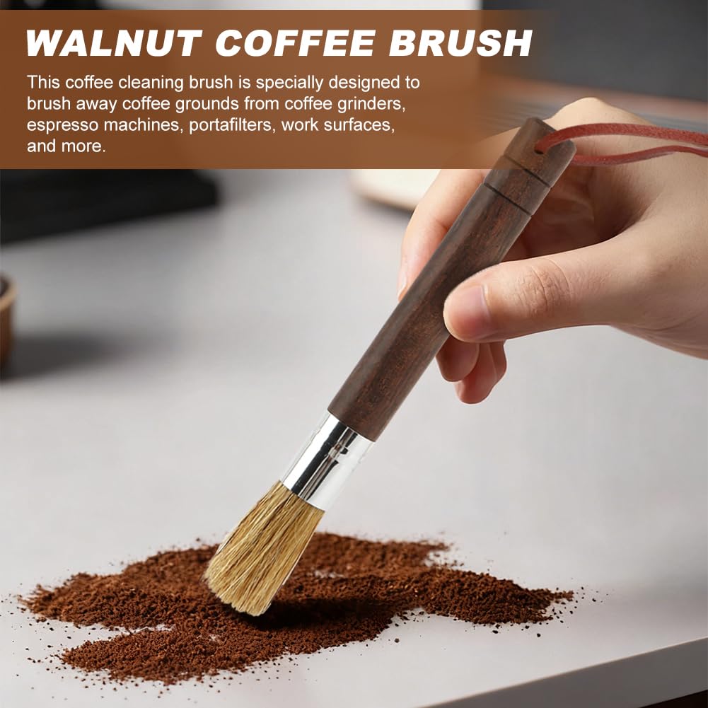 Espresso Tamping Mat and Coffee Brush Set, Non-Slip Silicone Coffee Tamper Mat Tamping Station for Home Kitchen Coffee' Bar, Barista Espresso Machine Acceessories(COLOR:Black)