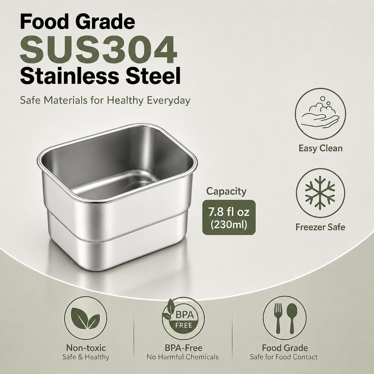KAVRENOLIX Snackle Box Container,Stainless Steel Divided Serving Tray with Lid & Handle,8 Removable Compartments & Silicone Lids for Snacks Fruit Salad,Portable Storage Box for Picnic Travel Party