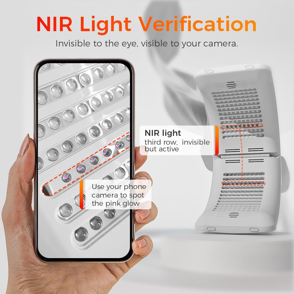 BestQool LED Mask Photon LED Light Therapy - 6 Colors with Near Infrared Light LED Face Mask for Skin Rejuvenation SPA Facial Body Skin Care Beauty Salon Device