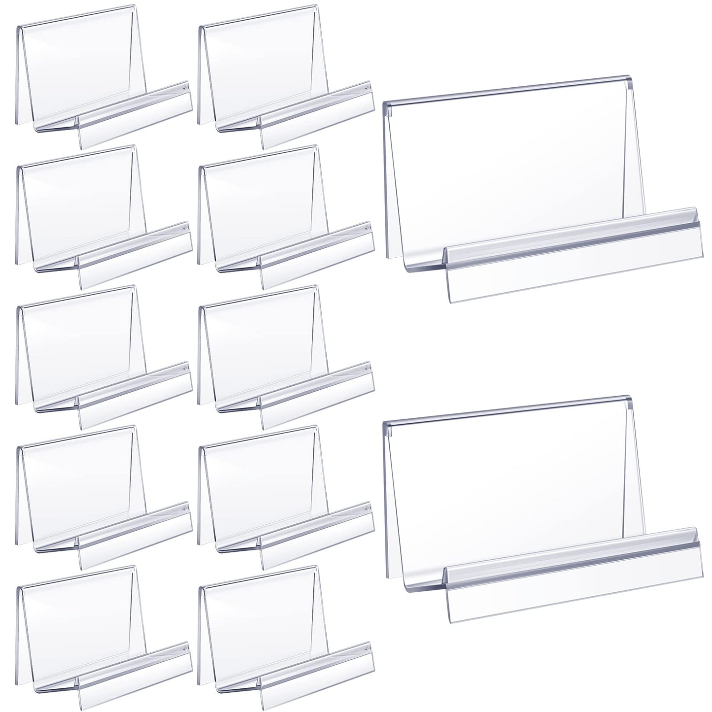Qunclay 6 Pcs Purse Display Stand Clear Acrylic Wallet Display Stand Purse Holder Handbag Organizer for Bag Phone Cards Store